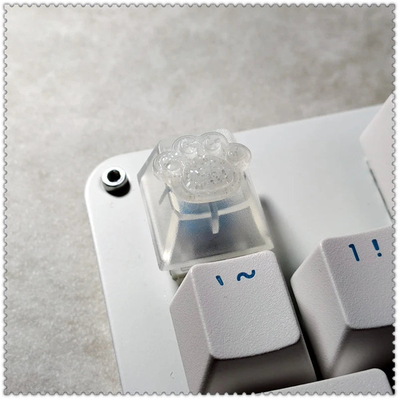 Keycap Games Backlit Cat Paw DIY Star Key Cap Mechanical Keyboards Keycaps for Mechanical Keyboards R4 Height Cherry MX Axis