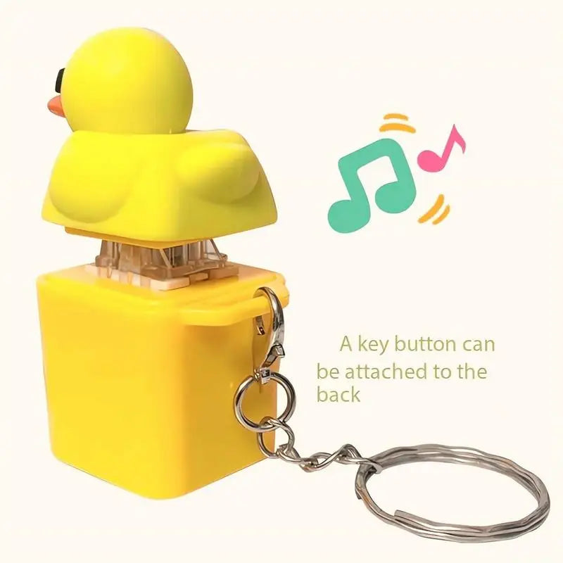 Yellow Duck Keyboard Keycaps Quacky Duck Fidget Toy Sensory Toys Stress Reliever Keycaps That Quack Key Board Clicker