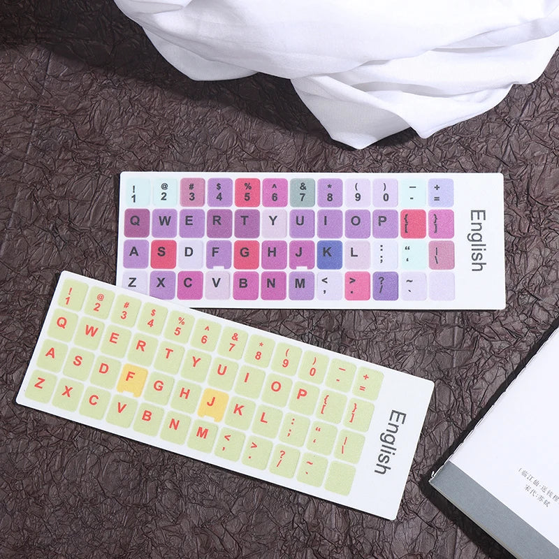 English Keyboard Sticker Makaron Color Keycap Key Caps Cover Stickers Desktop Computer Laptop Sticker