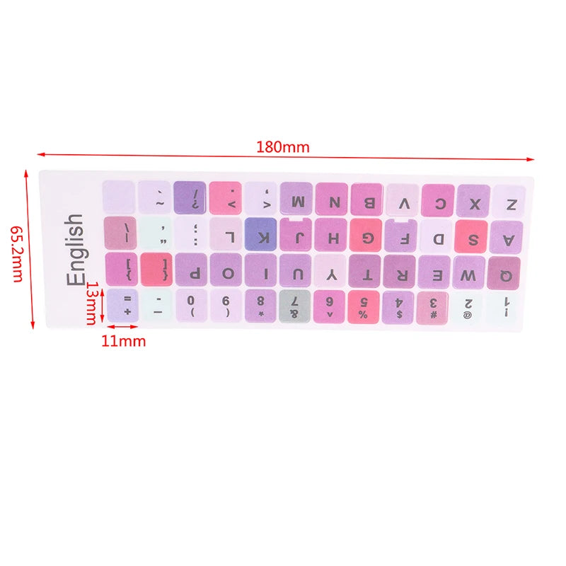 English Keyboard Sticker Makaron Color Keycap Key Caps Cover Stickers Desktop Computer Laptop Sticker