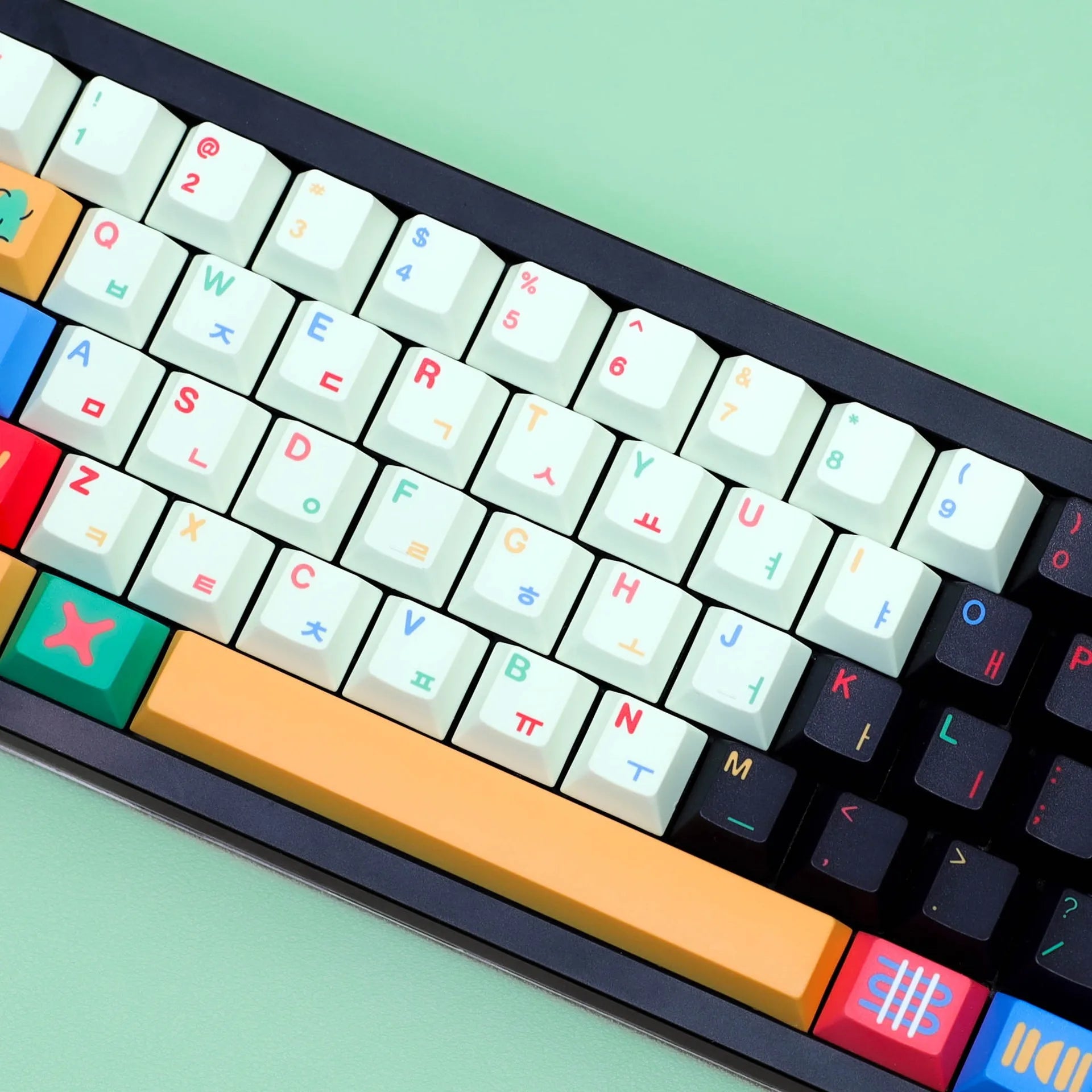 Mechanical Keyboard keycap Korean Spanish French Japanese German Russian Keycaps Cherry Profile PBT Key caps 7U Space ISO Enter