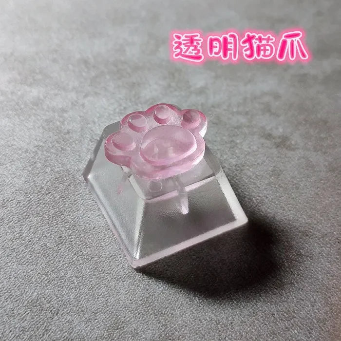 Keycap Games Backlit Cat Paw DIY Star Key Cap Mechanical Keyboards Keycaps for Mechanical Keyboards R4 Height Cherry MX Axis