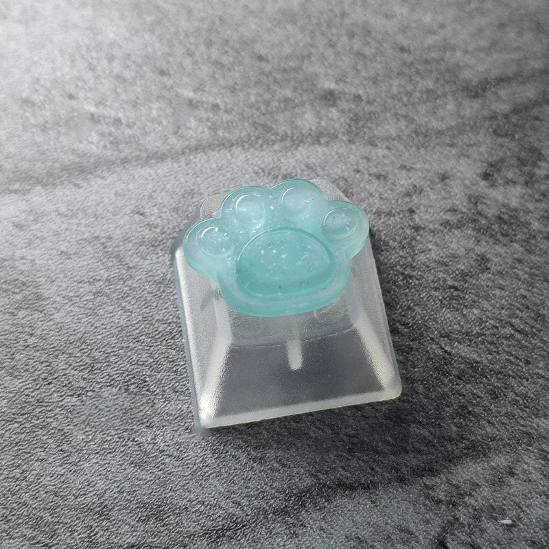 Keycap Games Backlit Cat Paw DIY Star Key Cap Mechanical Keyboards Keycaps for Mechanical Keyboards R4 Height Cherry MX Axis