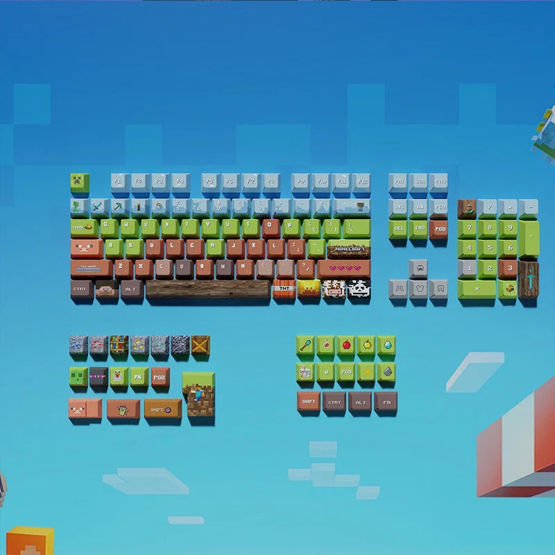 Pixel Design Game Theme Keycap 139 Key Cherry Height Pbt Material Compatible With Wooting Megalion Magnetic Axis Keyboard Keycap