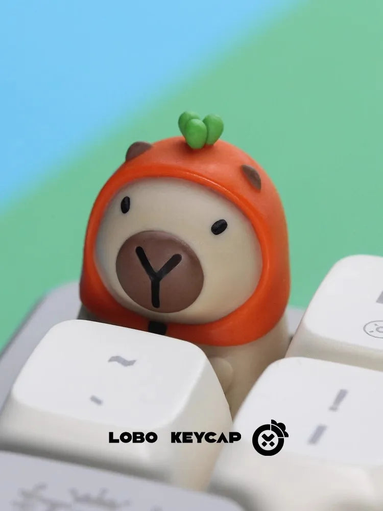 Lobo Capybara Keycaps Creative Resin Keycaps For Mechanical Keyboard Cute Cartoon Keyboard Decoration Customized Keycaps Gifts