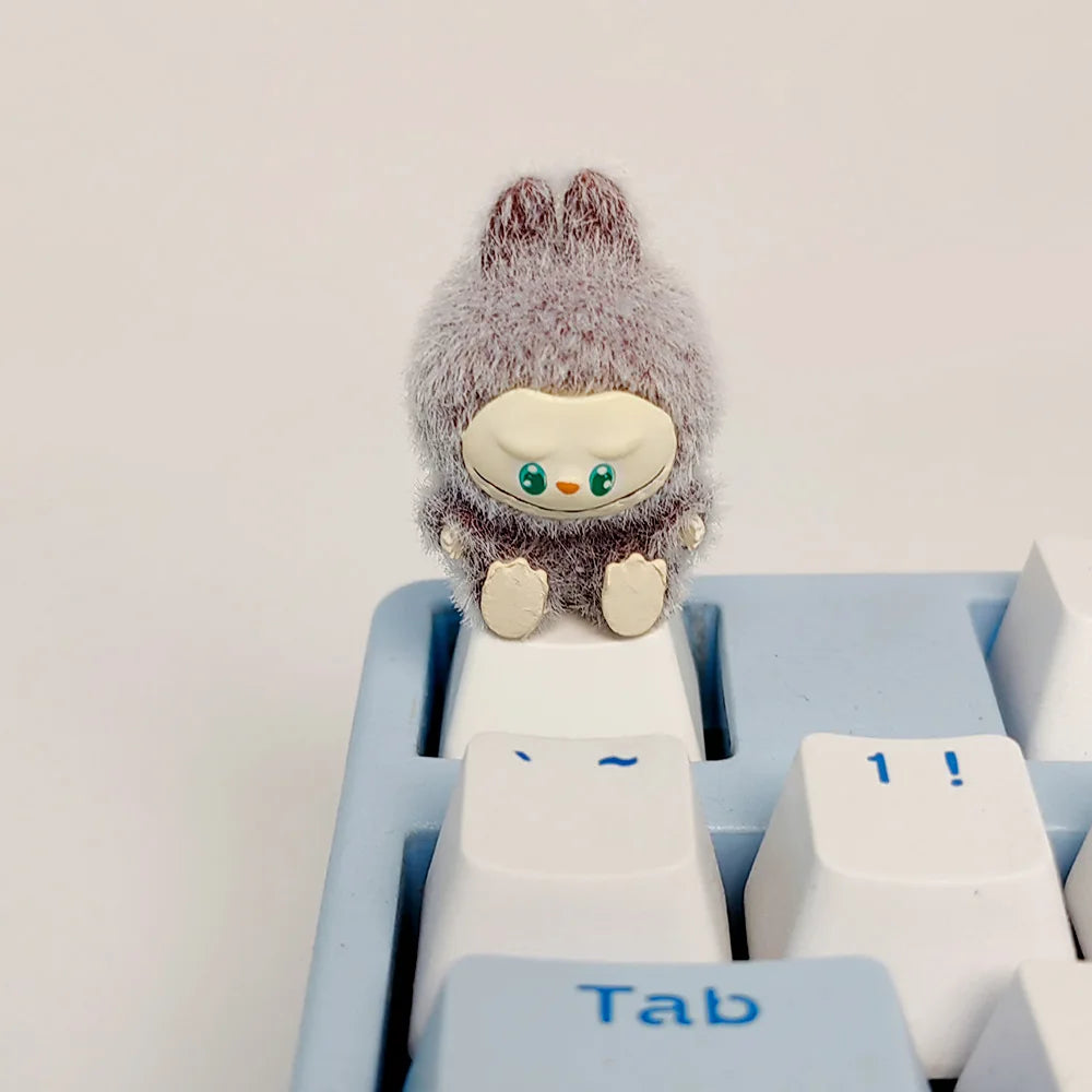Kawaii Cute Flocked Single Keycaps for Mechanical Keyboard - Custom DIY Creative Keycap Decoration Unique Gift for Gamers