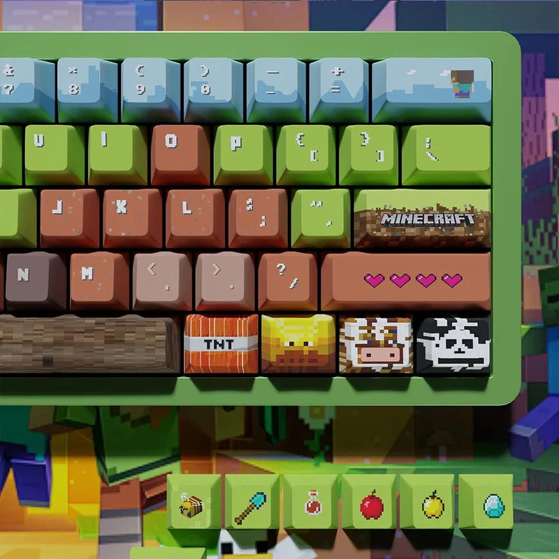 Pixel Design Game Theme Keycap 139 Key Cherry Height Pbt Material Compatible With Wooting Megalion Magnetic Axis Keyboard Keycap