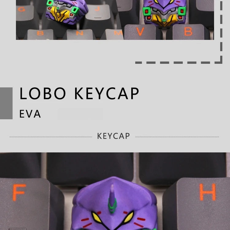 New Eva-01 Keycaps Creative Trendy Play Personalized Keycaps Desktop Decoration Mechanical Keyboard  Anime Theme Key Cap