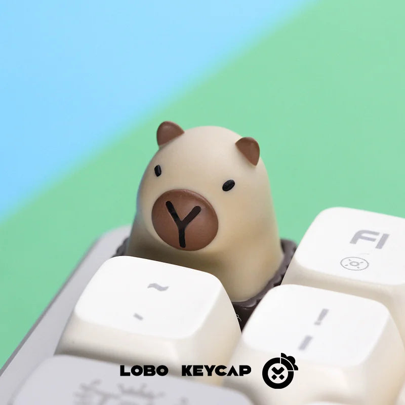 Lobo Capybara Keycaps Creative Resin Keycaps For Mechanical Keyboard Cute Cartoon Keyboard Decoration Customized Keycaps Gifts