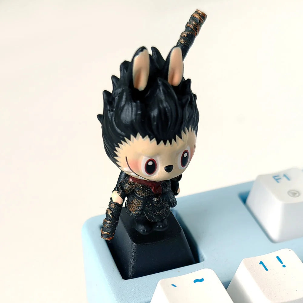 Kawaii Cute Flocked Single Keycaps for Mechanical Keyboard - Custom DIY Creative Keycap Decoration Unique Gift for Gamers