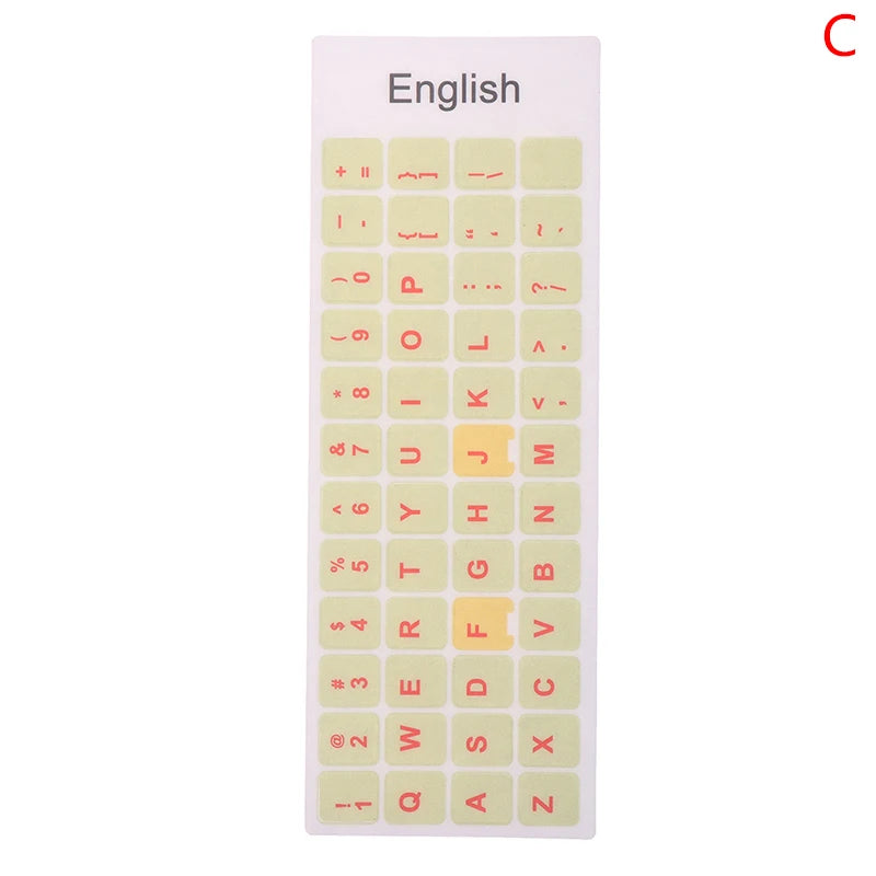 English Keyboard Sticker Makaron Color Keycap Key Caps Cover Stickers Desktop Computer Laptop Sticker