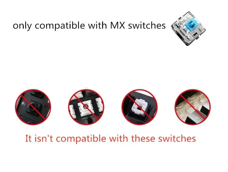 Supplement Clear PC Keycaps ESC Alt Ctrl Enter Spacebar 63 Key 2U Shift Gamer Mechanical Keyboard Cherry Backlit RGB PC Key Cap