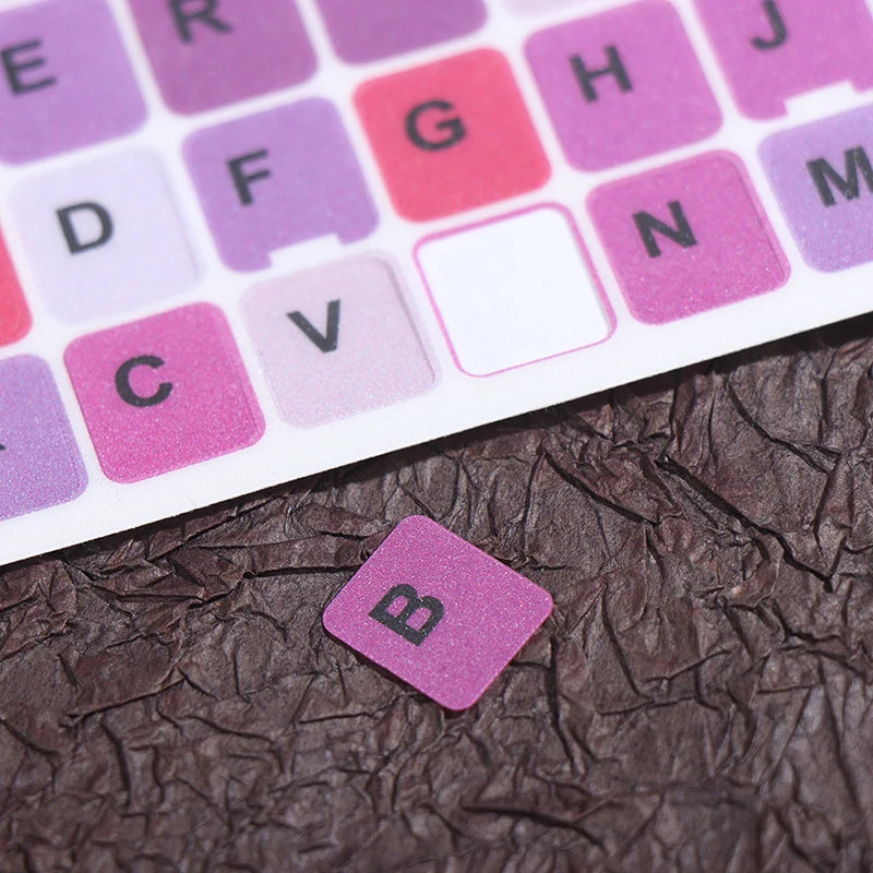 English Keyboard Sticker Makaron Color Keycap Key Caps Cover Stickers Desktop Computer Laptop Sticker