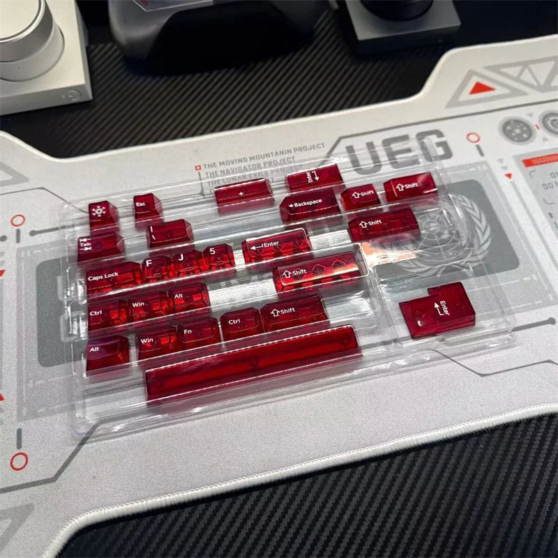 Supplement Clear PC Keycaps ESC Alt Ctrl Enter Spacebar 63 Key 2U Shift Gamer Mechanical Keyboard Cherry Backlit RGB PC Key Cap