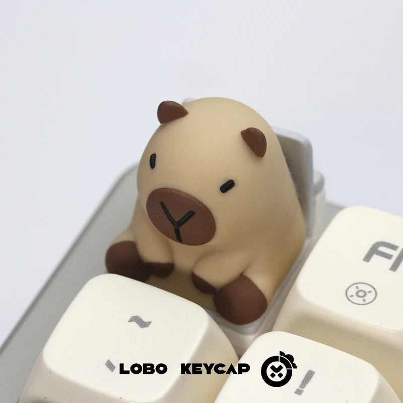 Lobo Capybara Keycaps Creative Resin Keycaps For Mechanical Keyboard Cute Cartoon Keyboard Decoration Customized Keycaps Gifts