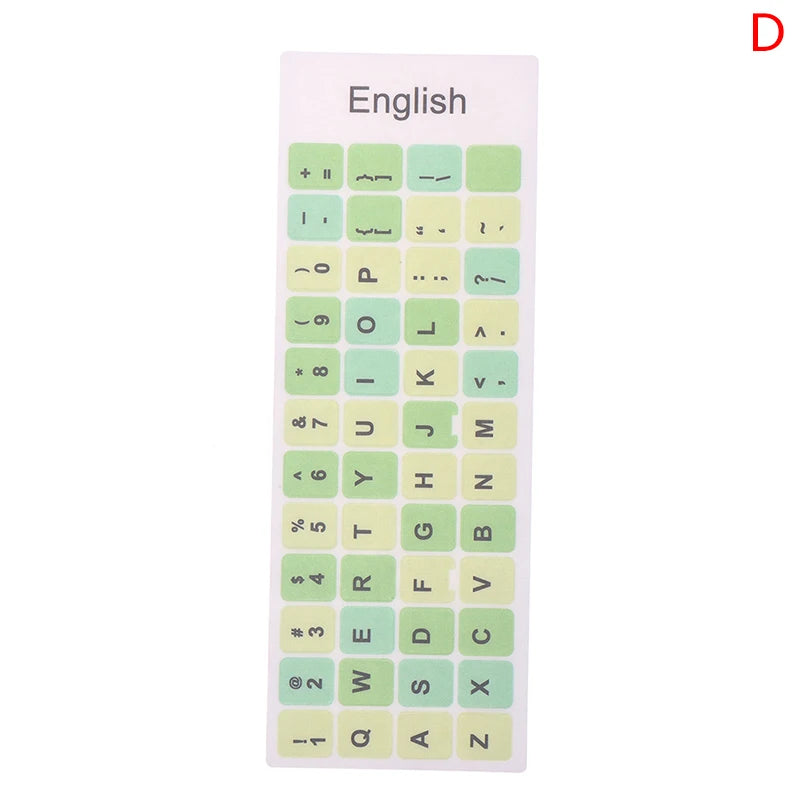 English Keyboard Sticker Makaron Color Keycap Key Caps Cover Stickers Desktop Computer Laptop Sticker