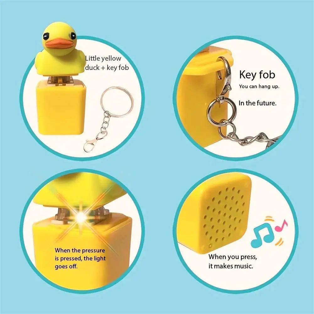 Yellow Duck Keyboard Keycaps Quacky Duck Fidget Toy Sensory Toys Stress Reliever Keycaps That Quack Key Board Clicker