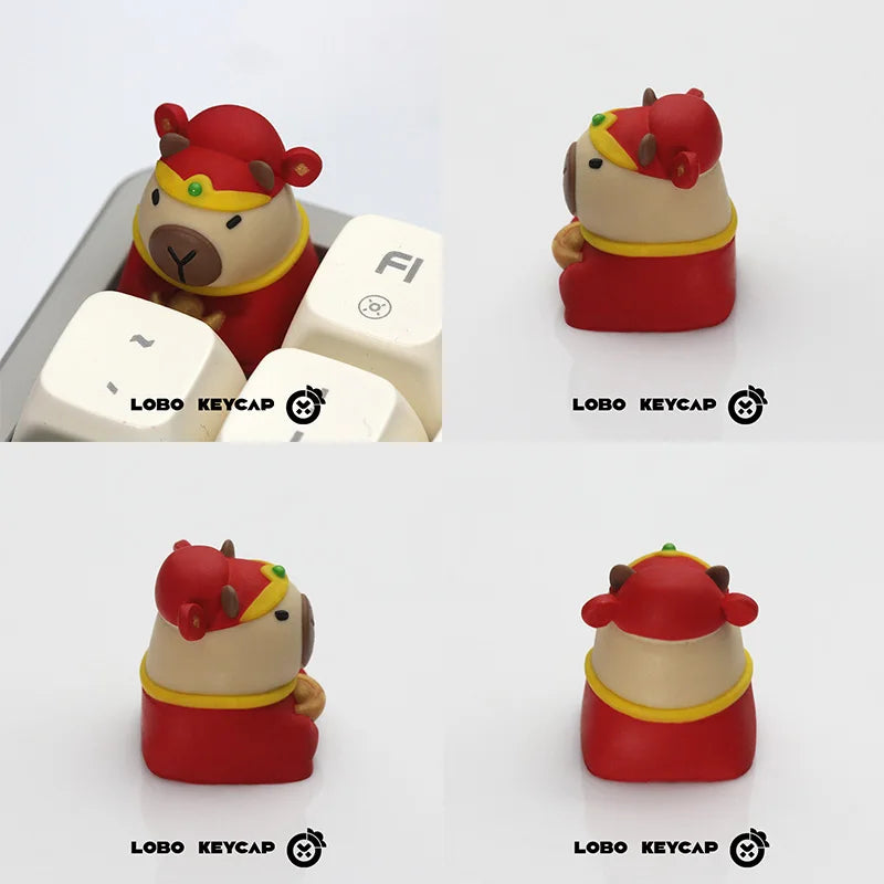 Lobo Capybara Keycaps Creative Resin Keycaps For Mechanical Keyboard Cute Cartoon Keyboard Decoration Customized Keycaps Gifts