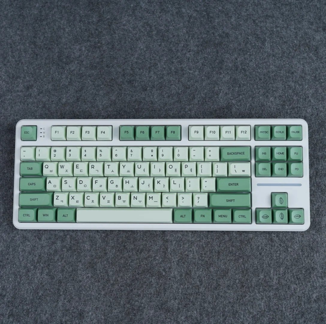 Keycaps Mechanical keyboardcaps PBT123keys low profile custom  Matcha  XDA Korean Russian Compatibility 61/64/68/87/104/108k