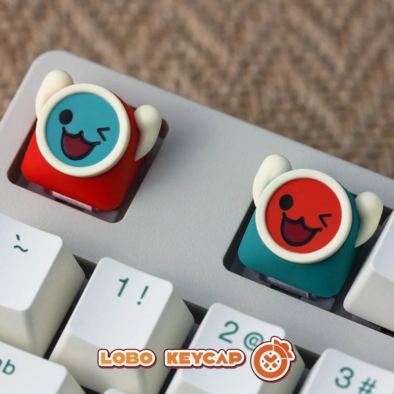 Anime Keycaps Taiko No Tatsujin Theme Custom Keycaps Mechanical Keyboard Resin Cute Keycaps Tablet Laptop Gaming Keyboard Keycap