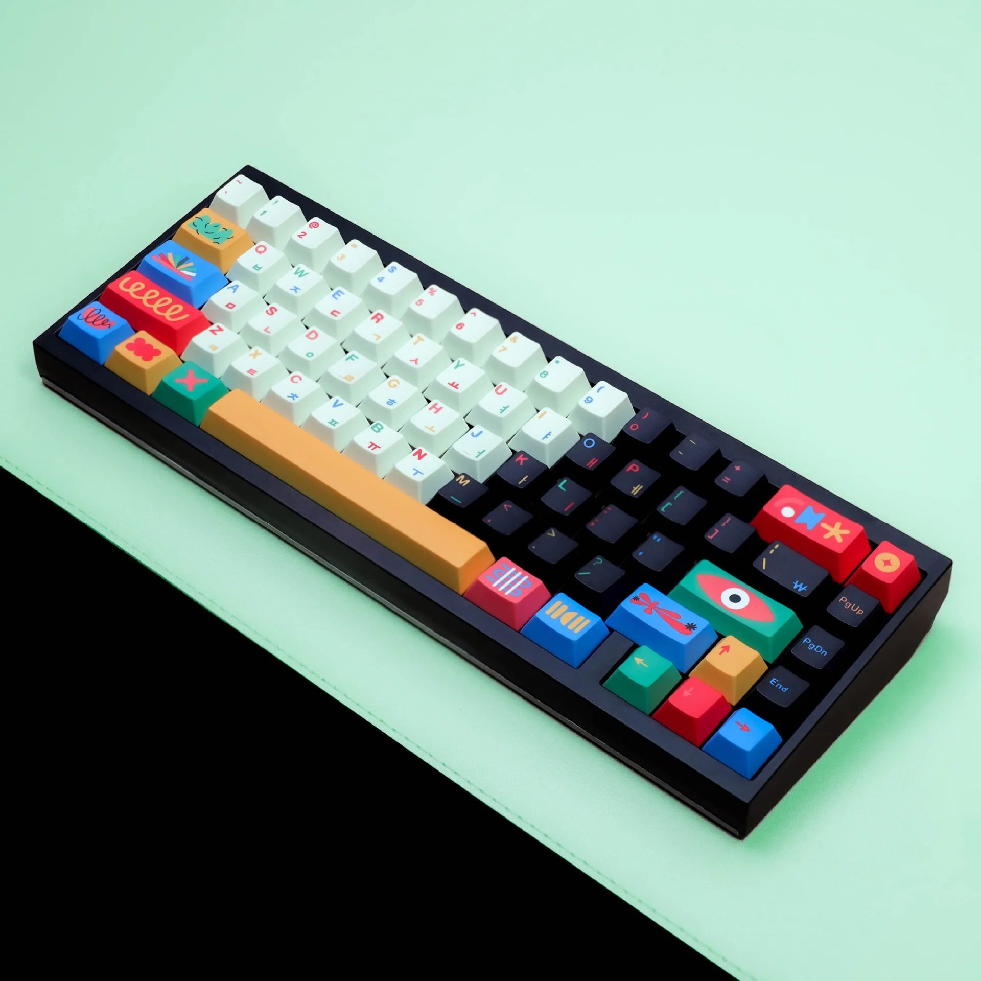 Mechanical Keyboard keycap Korean Spanish French Japanese German Russian Keycaps Cherry Profile PBT Key caps 7U Space ISO Enter