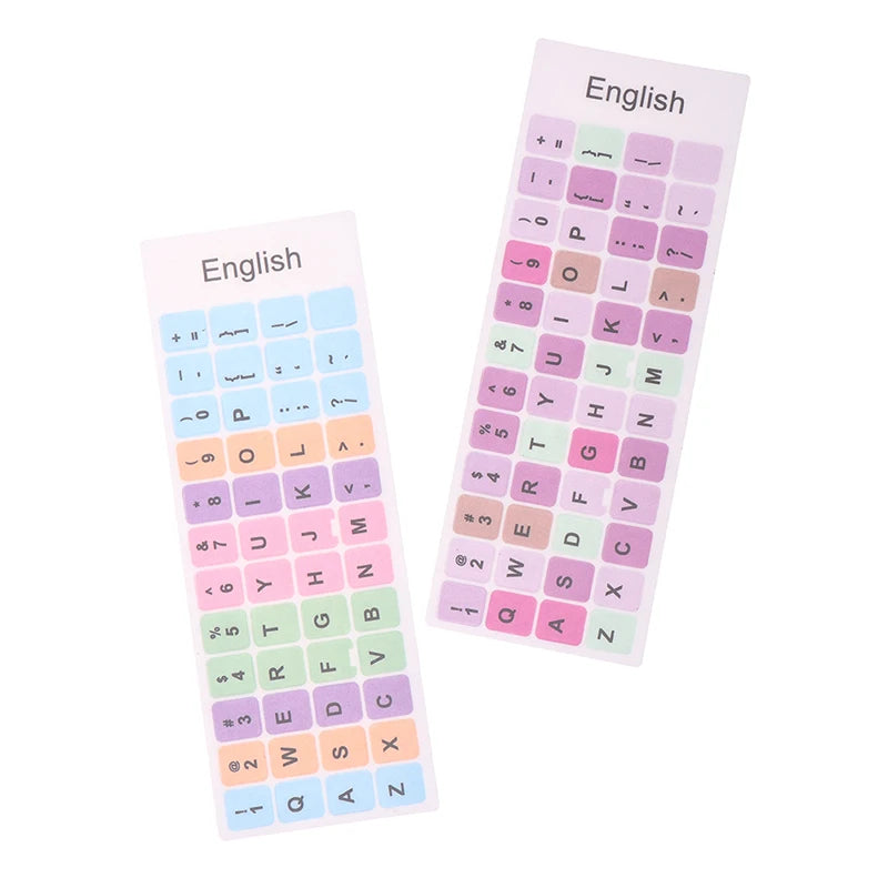 English Keyboard Sticker Makaron Color Keycap Key Caps Cover Stickers Desktop Computer Laptop Sticker