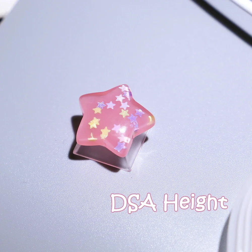Keycap Games Backlit Cat Paw DIY Star Key Cap Mechanical Keyboards Keycaps for Mechanical Keyboards R4 Height Cherry MX Axis