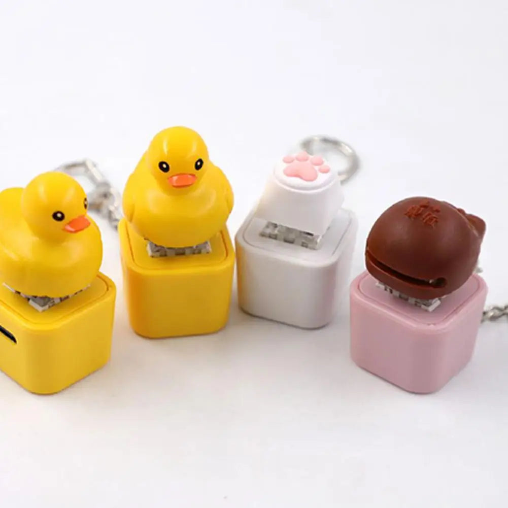 Personality Key Cap Keycap Cute Stereo Little Yellow Duck keycaps for Mechanical Keyboard MX Axis 3D Design