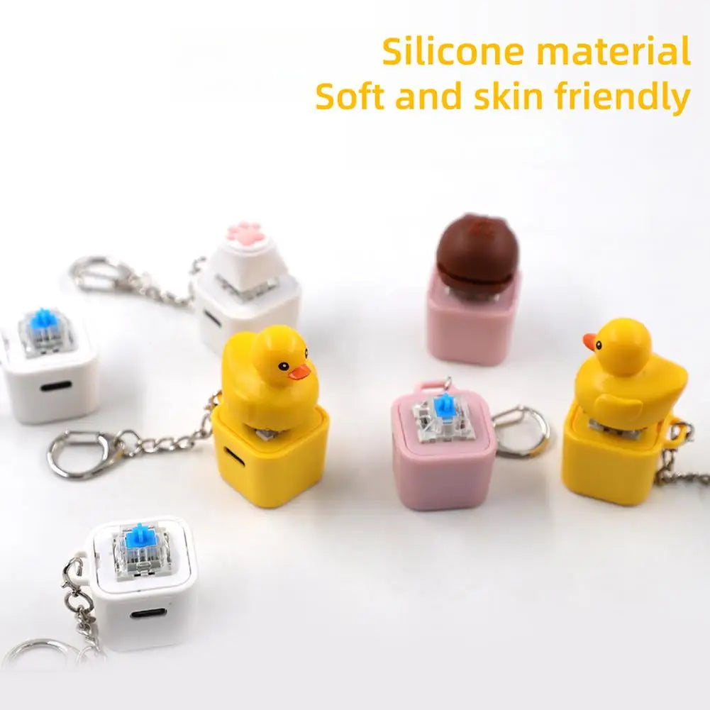 Personality Key Cap Keycap Cute Stereo Little Yellow Duck keycaps for Mechanical Keyboard MX Axis 3D Design