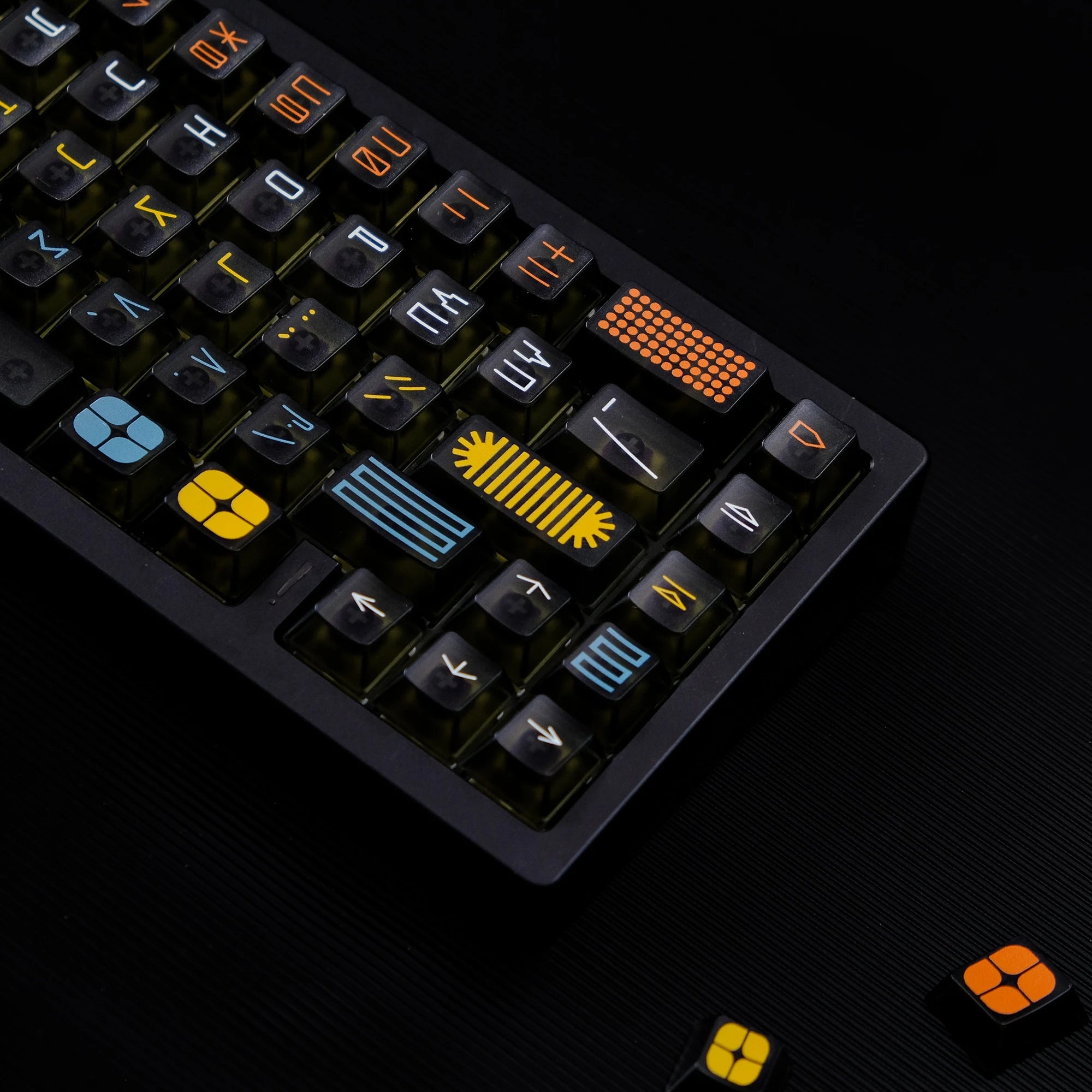 Expo Five-sided Fog-through keycap mechanical keyboard keycaps 122 key Black Cherry Profile adaptation wooting, etc.