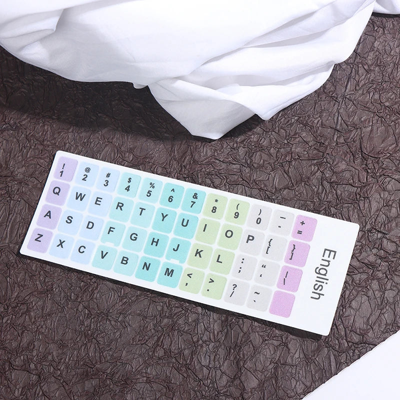 English Keyboard Sticker Makaron Color Keycap Key Caps Cover Stickers Desktop Computer Laptop Sticker
