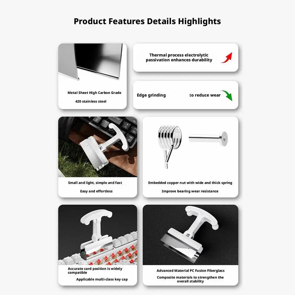 Keycap Puller 4Keys Removal Tool Keycaps Remover for Mechanical Keyboards Removing Fixing Tools