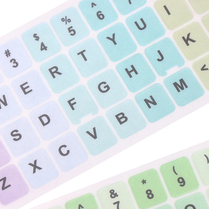 English Keyboard Sticker Makaron Color Keycap Key Caps Cover Stickers Desktop Computer Laptop Sticker