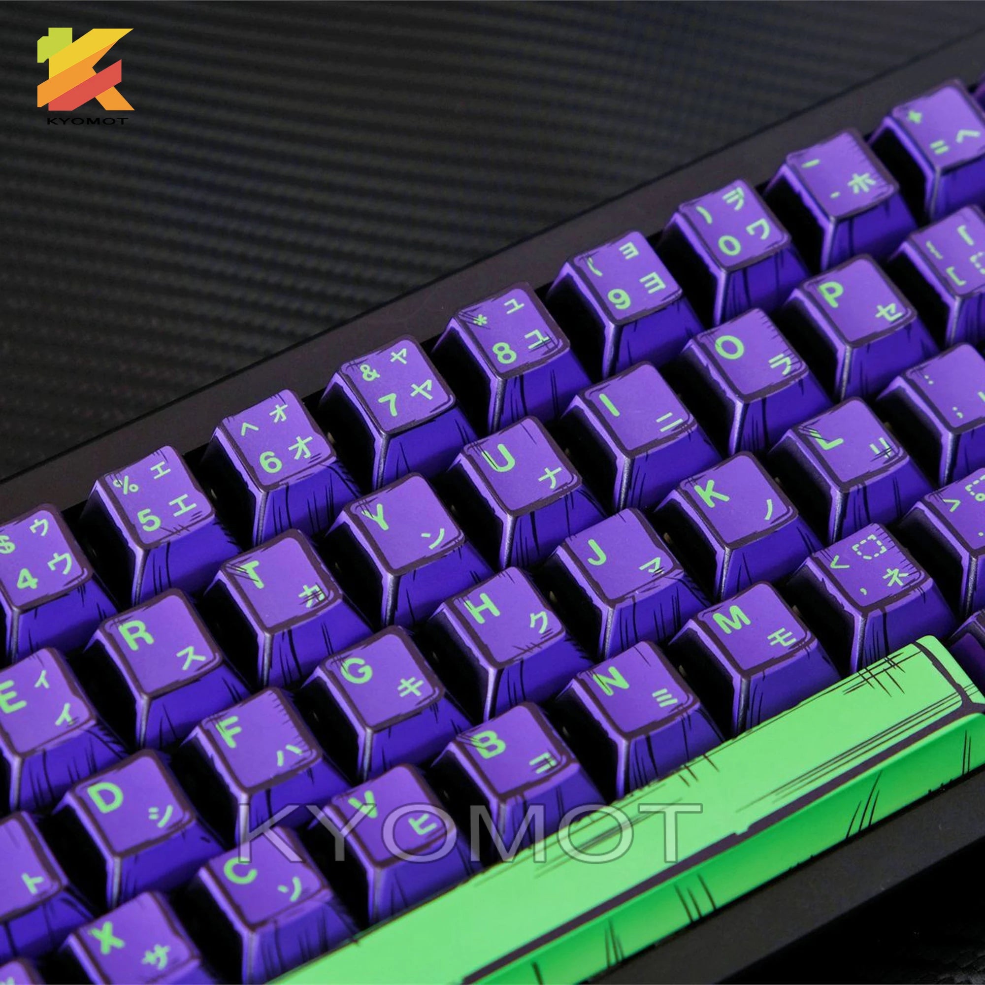 KYOMOT 150 Keys Comic Style EVA 01 Keycaps Cherry Profile PBT Dye Sub Anime Games Keycap for DIY MX Switches Mechanical Keyboard