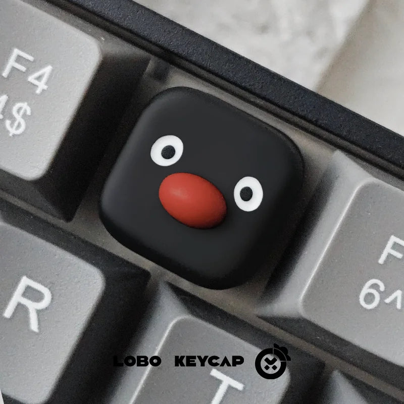 Kawaii Penguin Personality Keycap Single Cute Resin Creative Mechanical Keyboard Cap Custom Replacement Attachment ESC OEM Gifts