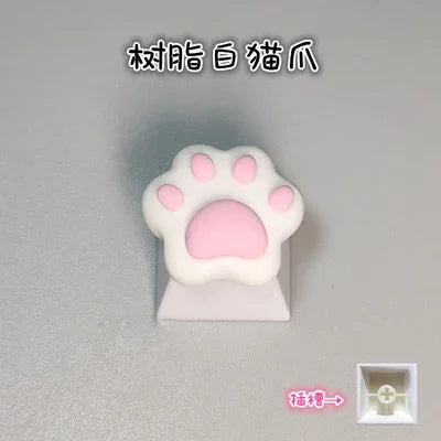 Keycap Games Backlit Cat Paw DIY Star Key Cap Mechanical Keyboards Keycaps for Mechanical Keyboards R4 Height Cherry MX Axis