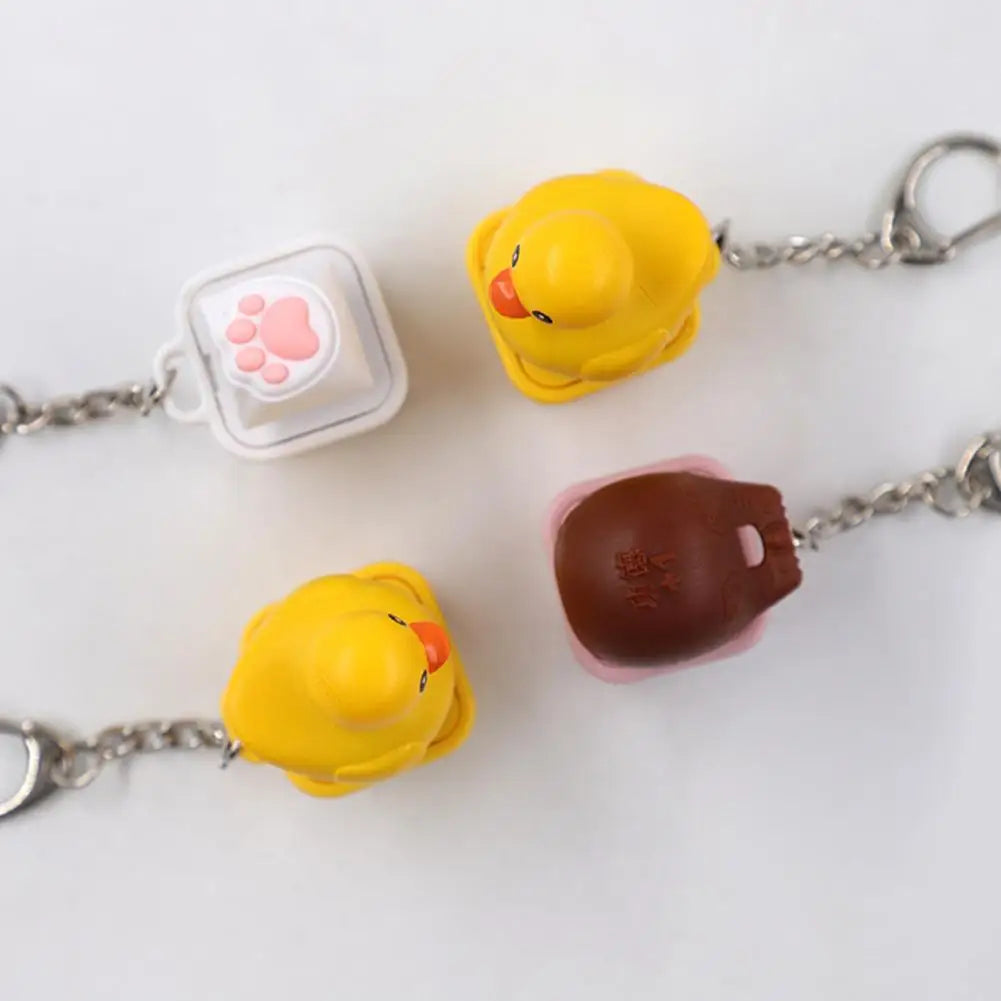 Personality Key Cap Keycap Cute Stereo Little Yellow Duck keycaps for Mechanical Keyboard MX Axis 3D Design