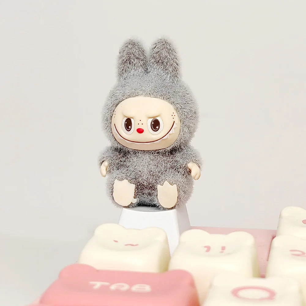 Kawaii Cute Flocked Single Keycaps for Mechanical Keyboard - Custom DIY Creative Keycap Decoration Unique Gift for Gamers