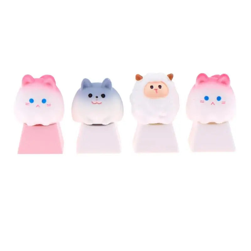 Cute Cartoon 3D Animal Keycap Mechanical Keyboard Caps OEM Height Keycap Kawaii DIY Keyboard Accessories Girl Gifts