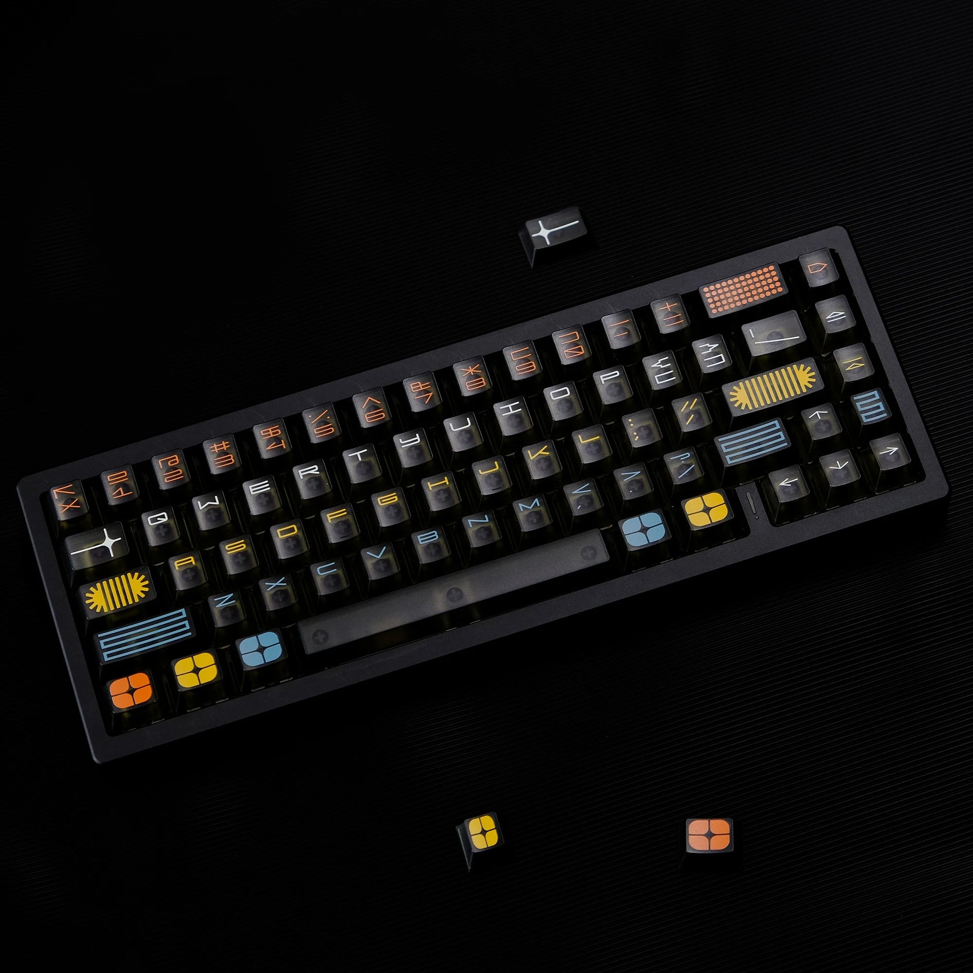 Expo Five-sided Fog-through keycap mechanical keyboard keycaps 122 key Black Cherry Profile adaptation wooting, etc.