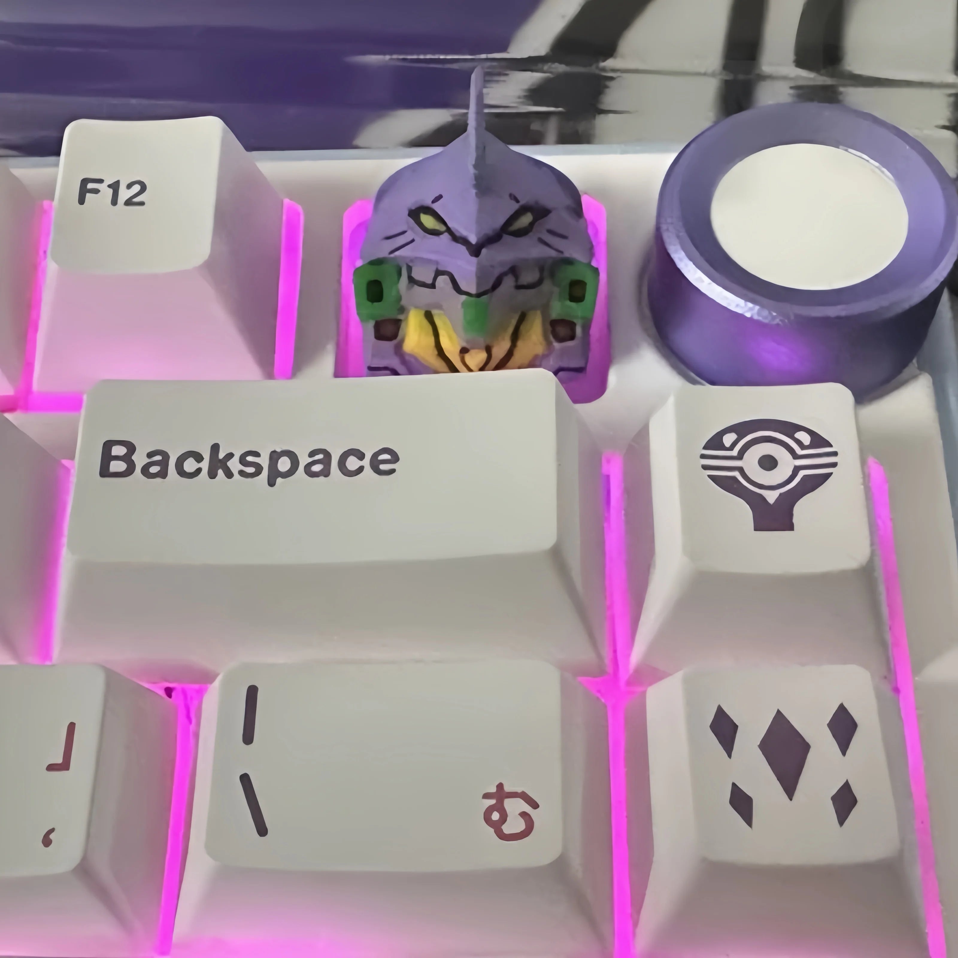 New Eva-01 Keycaps Creative Trendy Play Personalized Keycaps Desktop Decoration Mechanical Keyboard  Anime Theme Key Cap