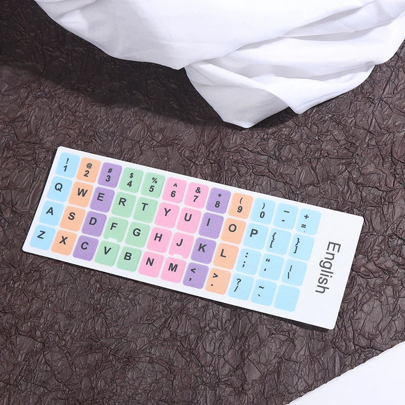 English Keyboard Sticker Makaron Color Keycap Key Caps Cover Stickers Desktop Computer Laptop Sticker