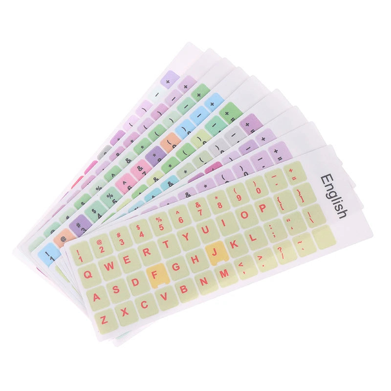 English Keyboard Sticker Makaron Color Keycap Key Caps Cover Stickers Desktop Computer Laptop Sticker