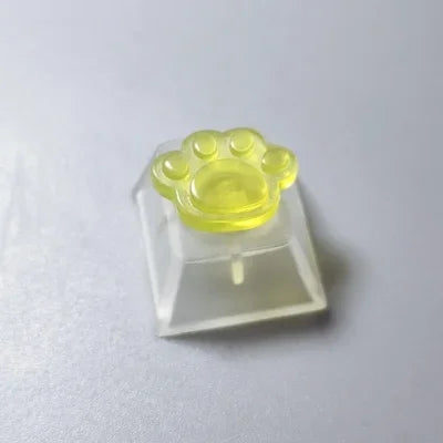 Keycap Games Backlit Cat Paw DIY Star Key Cap Mechanical Keyboards Keycaps for Mechanical Keyboards R4 Height Cherry MX Axis