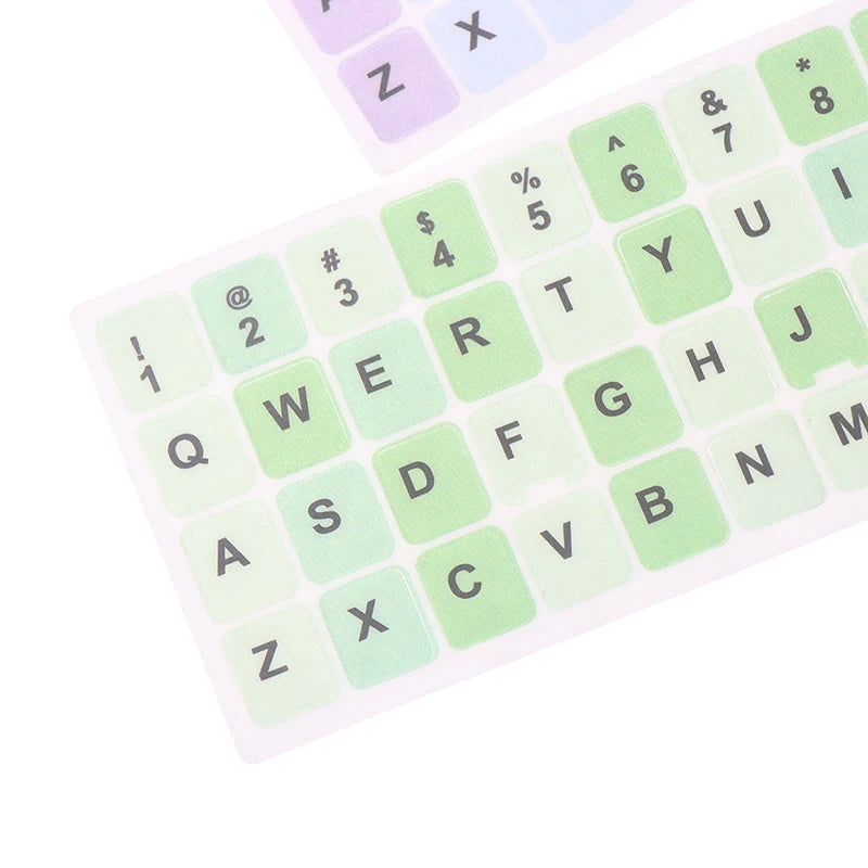 English Keyboard Sticker Makaron Color Keycap Key Caps Cover Stickers Desktop Computer Laptop Sticker