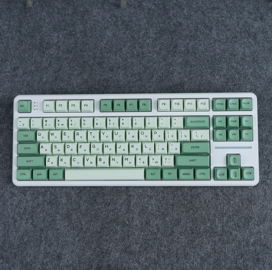 Keycaps Mechanical keyboardcaps PBT123keys low profile custom  Matcha  XDA Korean Russian Compatibility 61/64/68/87/104/108k