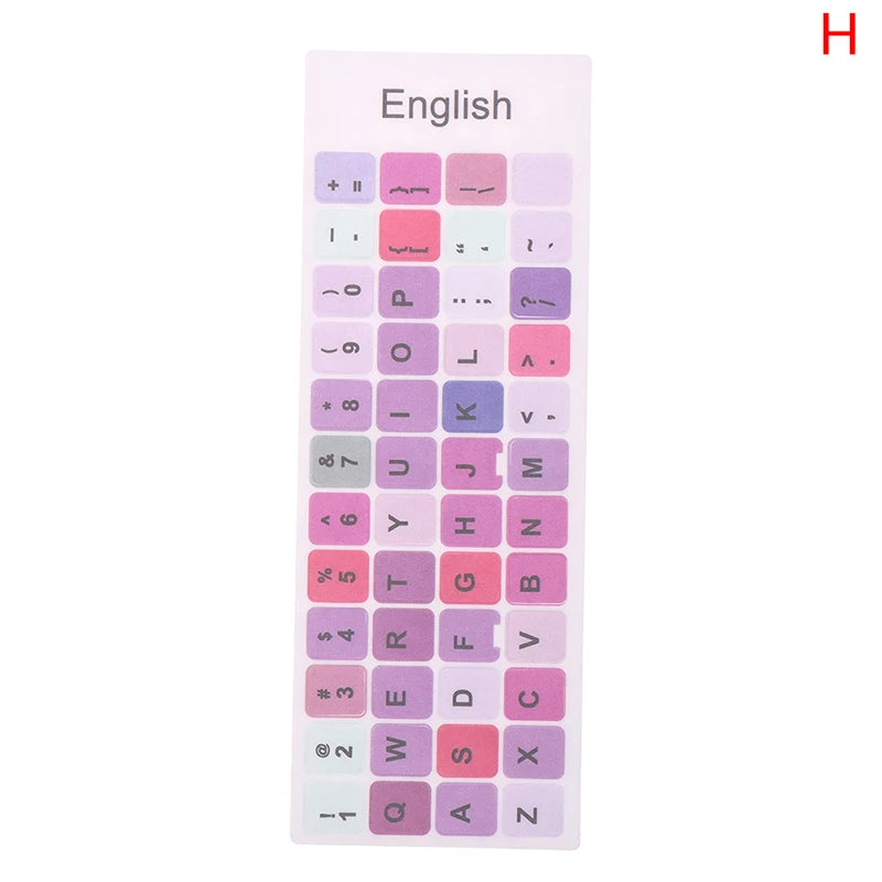 English Keyboard Sticker Makaron Color Keycap Key Caps Cover Stickers Desktop Computer Laptop Sticker