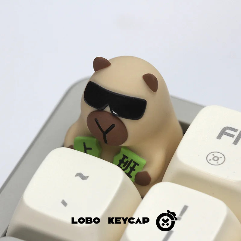 Lobo Capybara Keycaps Creative Resin Keycaps For Mechanical Keyboard Cute Cartoon Keyboard Decoration Customized Keycaps Gifts