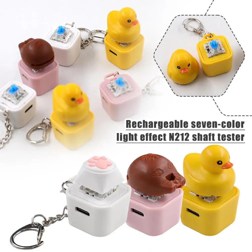 Personality Key Cap Keycap Cute Stereo Little Yellow Duck keycaps for Mechanical Keyboard MX Axis 3D Design V9D7
