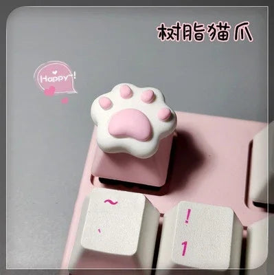 Keycap Games Backlit Cat Paw DIY Star Key Cap Mechanical Keyboards Keycaps for Mechanical Keyboards R4 Height Cherry MX Axis